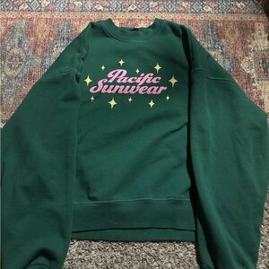 Pacific Sunwear Forest Green Crewneck